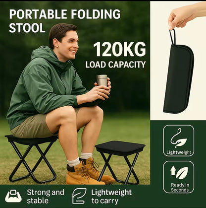 Foldable backpack stool