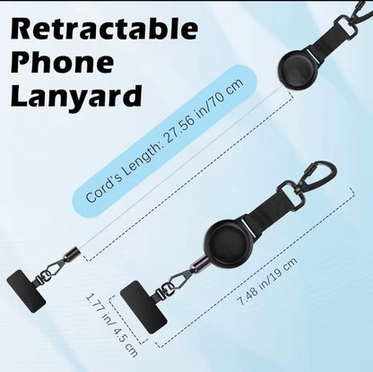 Anti-theft retractable phone strap
