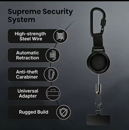 Anti-theft retractable phone strap