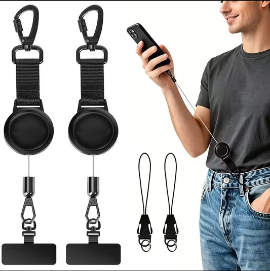 Anti-theft retractable phone strap