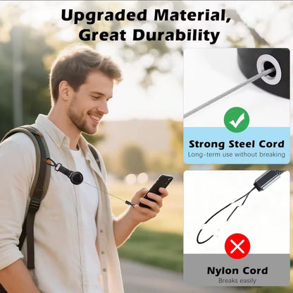 Anti-theft retractable phone strap