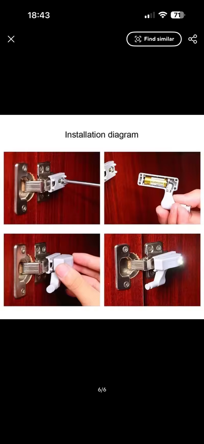 LED cabinet hinge lights
