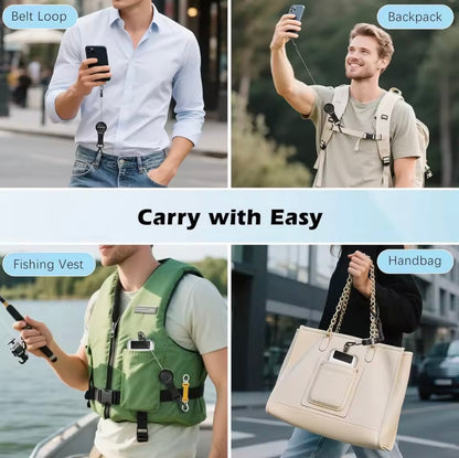Anti-theft retractable phone strap